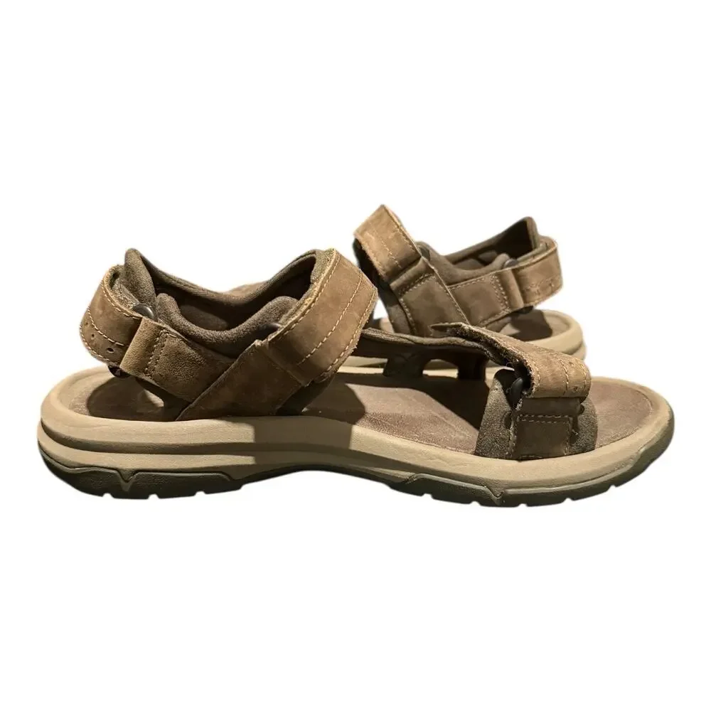Teva Men’s Langdon Walnut Leather Upper Active Sandals Size 9 Trail Hinking